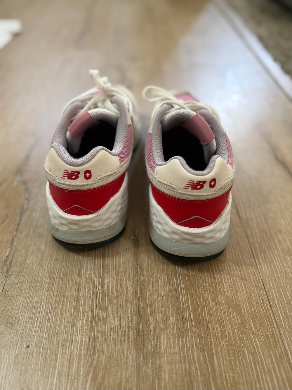 New Balance x Figs  Women's Beige & Pink Retro Run Sneakers - Picture 7 of 10